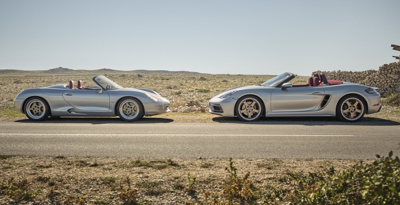 Porsche Boxster concept and 2021 Porsche 718 Boxster 25