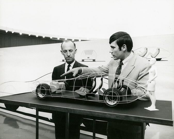Young Jerry Wiegert showing his concept for a four-seat, front-wheel drive sports tourer | Hagerty