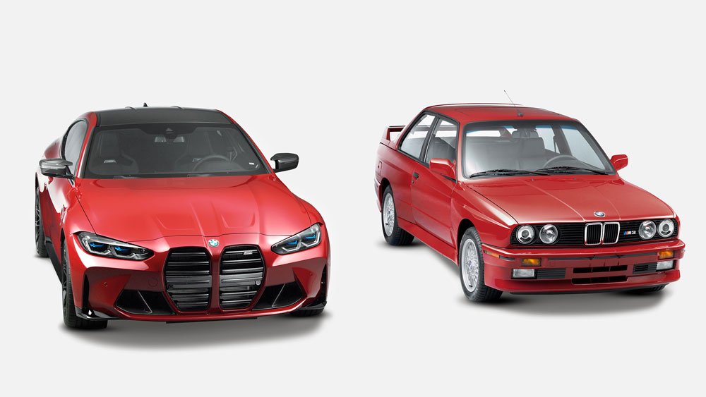 The 2021 BMW M4 Competition and 1989 BMW E30 M3 that are both one-off examples from Kith's collaboration with BMW.