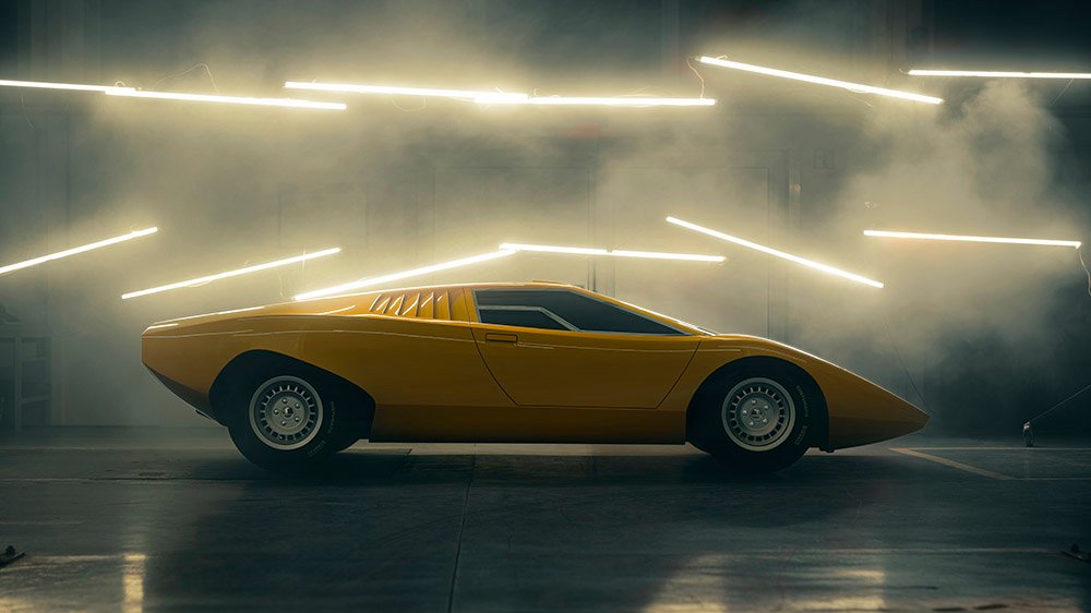 The Lamborghini Countach LP500 reconstruction