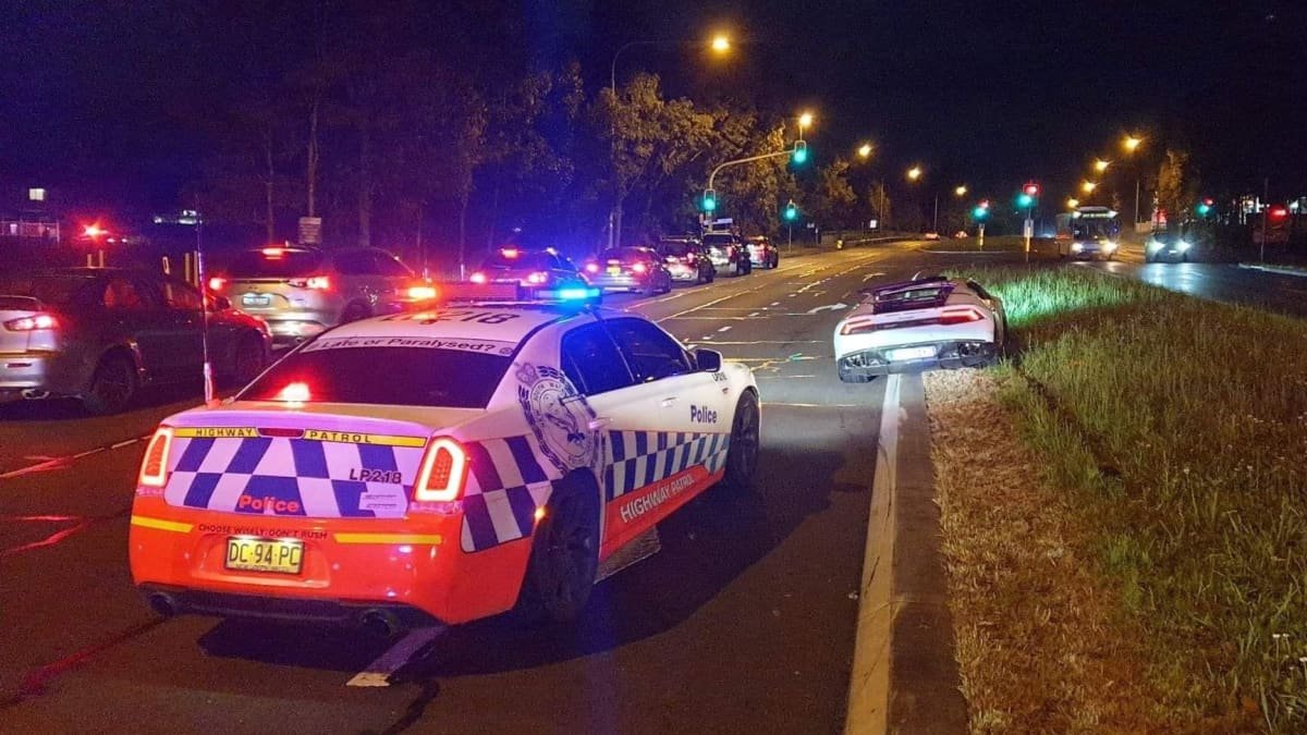Lamborghini crashes in 200km/h police pursuit after being clocked at double the speed limit-0