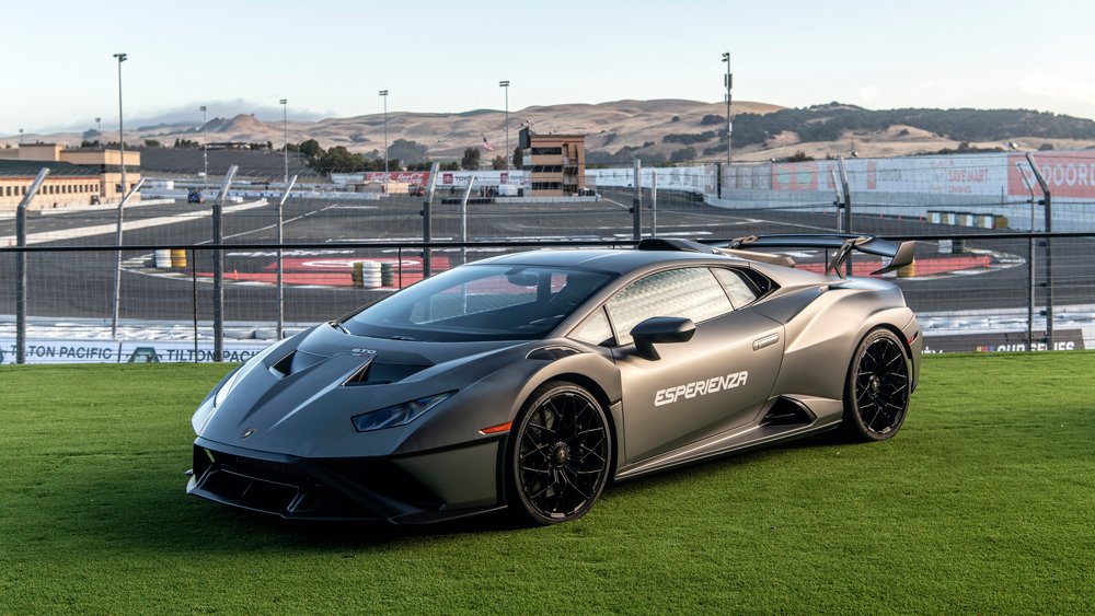 A Lamborghini supercar at Sonoma Raceway in Sonoma, Calif.