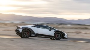 The 602 hp Lamborghini Huracán Sterrato at the Chuckwalla Valley Raceway in Desert Center, Calif.