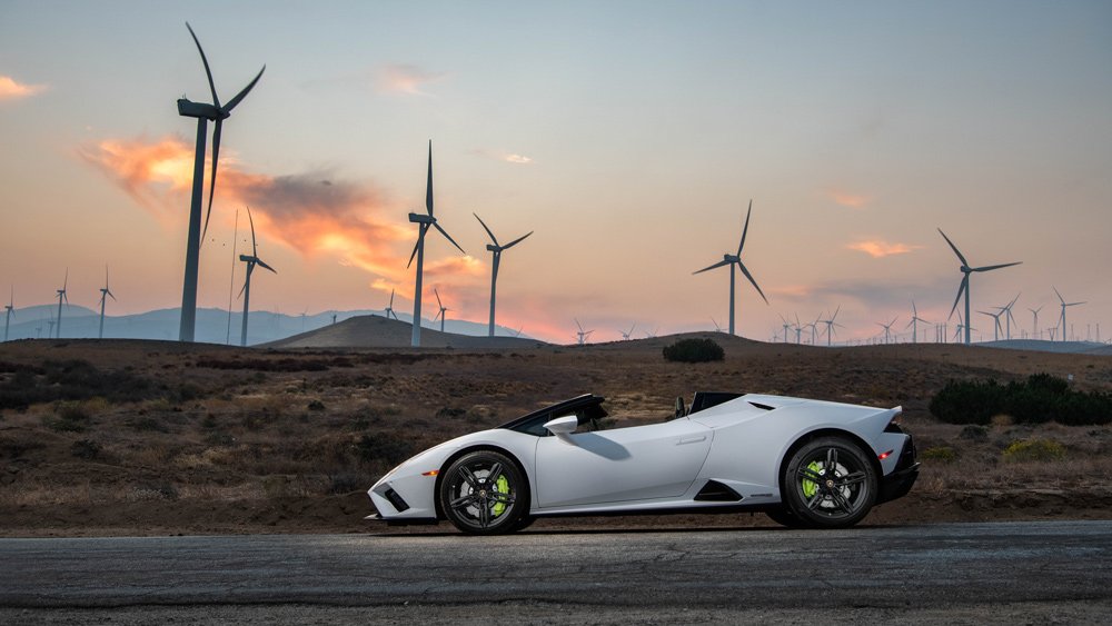 The Lamborghini Huracán Evo RWD Spyder.