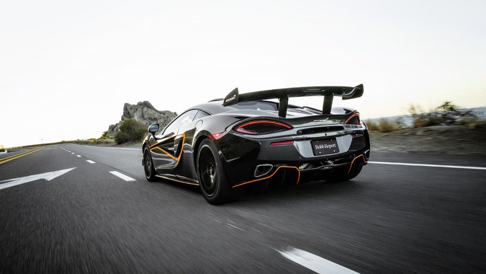 Driving the McLaren 620R in Malibu.