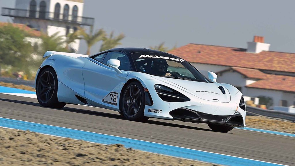 A McLaren on the track.