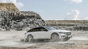 The 2024 Mercedes-Benz E450 4MATIC All-Terrain Wagon from the side