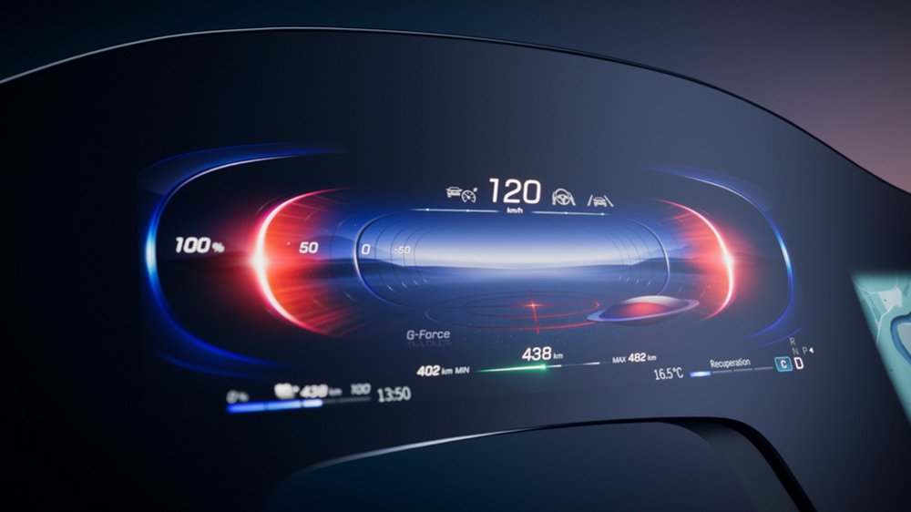 The MBUX Hyperscreen's driver display