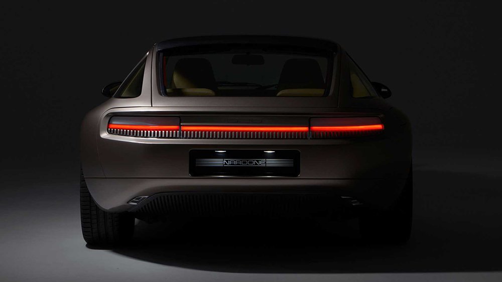 The rear of the Porsche 928 restomod