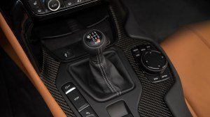 The 2023 Toyota's Supra A-91 MT's manual gear shifter