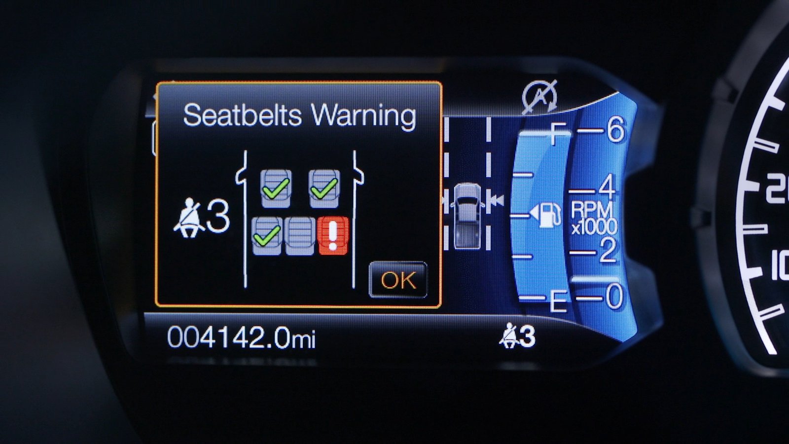 2019 Ford Ranger Belt Monitor