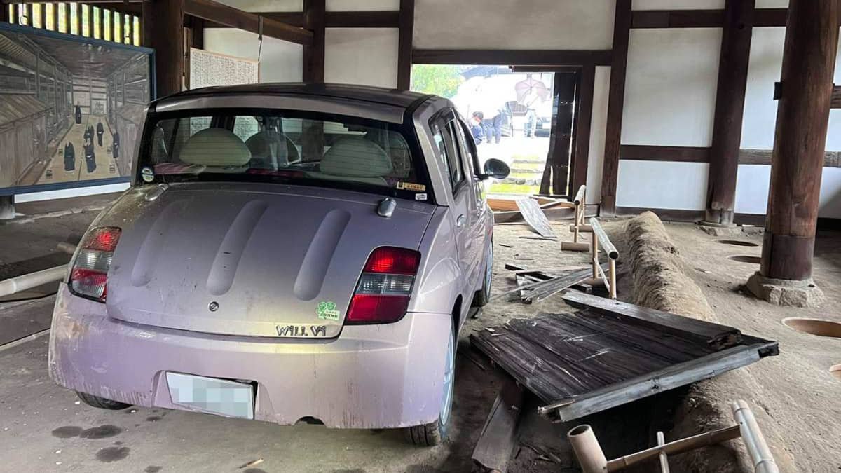 Oh crap. Japan’s oldest toilet destroyed by Japan’s strangest car-0