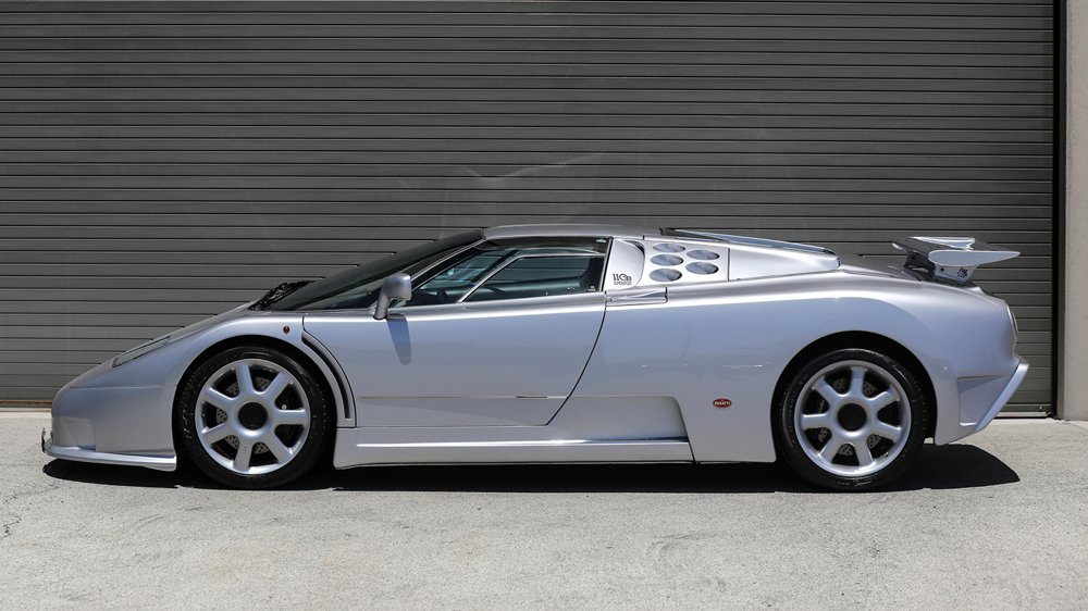 A 1994 Bugatti EB110 Super Sport supercar.
