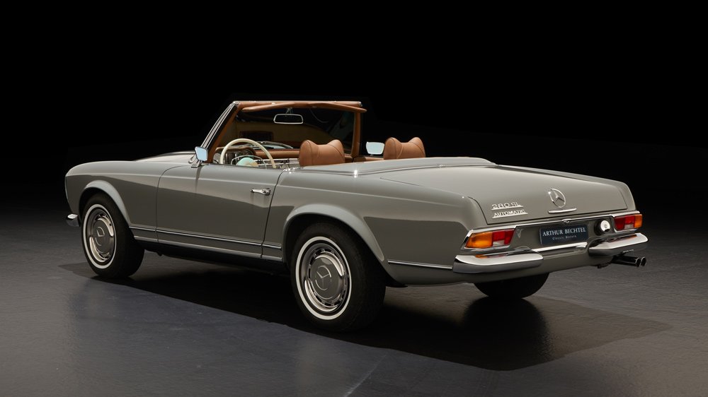 A 1969 Mercedes-Benz 280 SL restored by Arthur Bechtel Classic Motors.