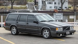 A front 3/4 view of Paul Newman's 1988 Volvo 740 Turbo wagon