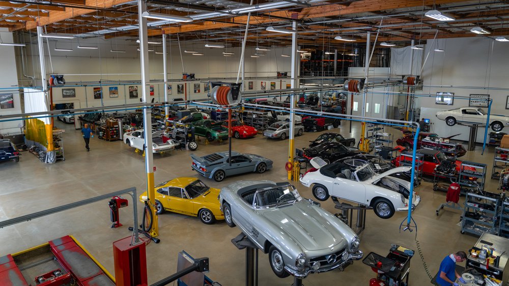 Canepa's automotive restoration facility in Scotts Valley, Calif.