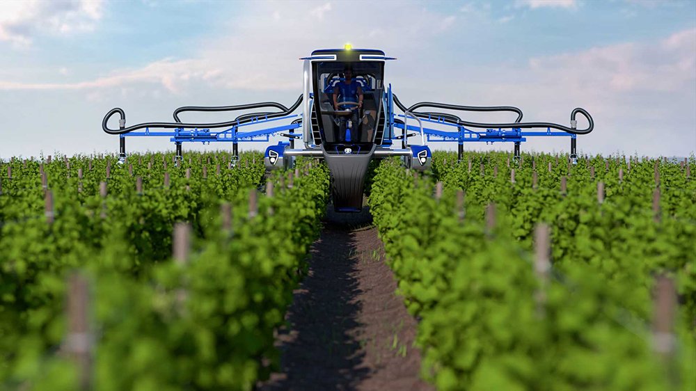 The Pininfarina-designed New Holland Agriculture Straddle Tractor Concept