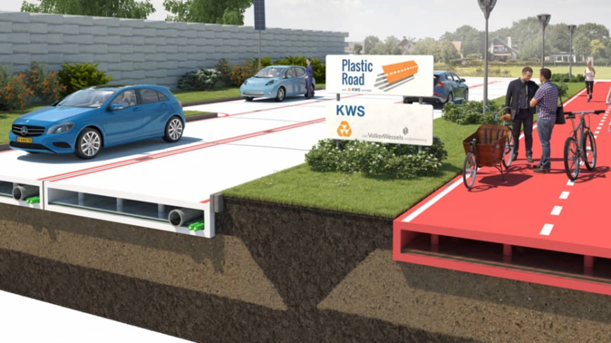 Plastic roads from recycled bottles rolled out in Europe-0