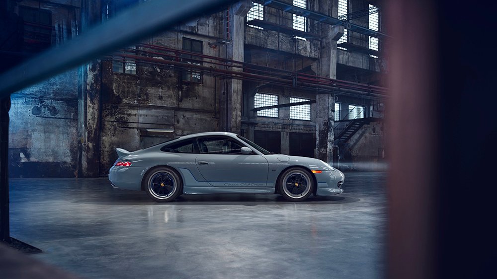 The Porsche Sonderwunsch 911 Classic Club Coupe from the side