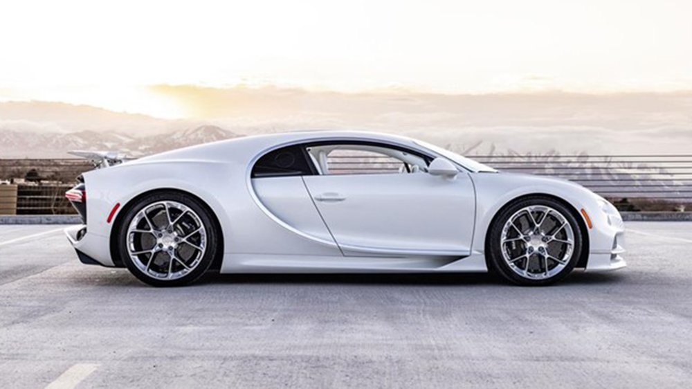 Post Malone's white-on-white Bugatti Chiron