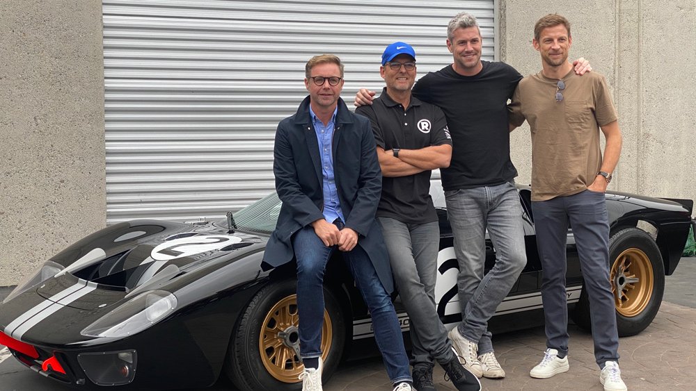 The crew behind Radford Racing School, from left: Mark Stubbs, Roger Behle, Ant Anstead and Jenson Button.