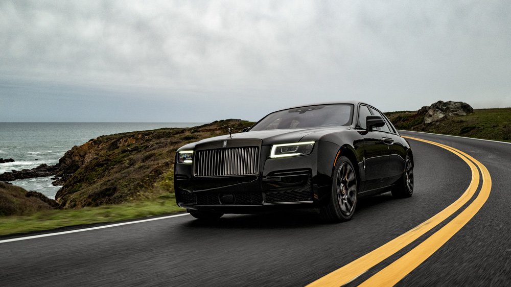 Driving the Rolls-Royce Black Badge Ghost on the coastal roads of Northern California.