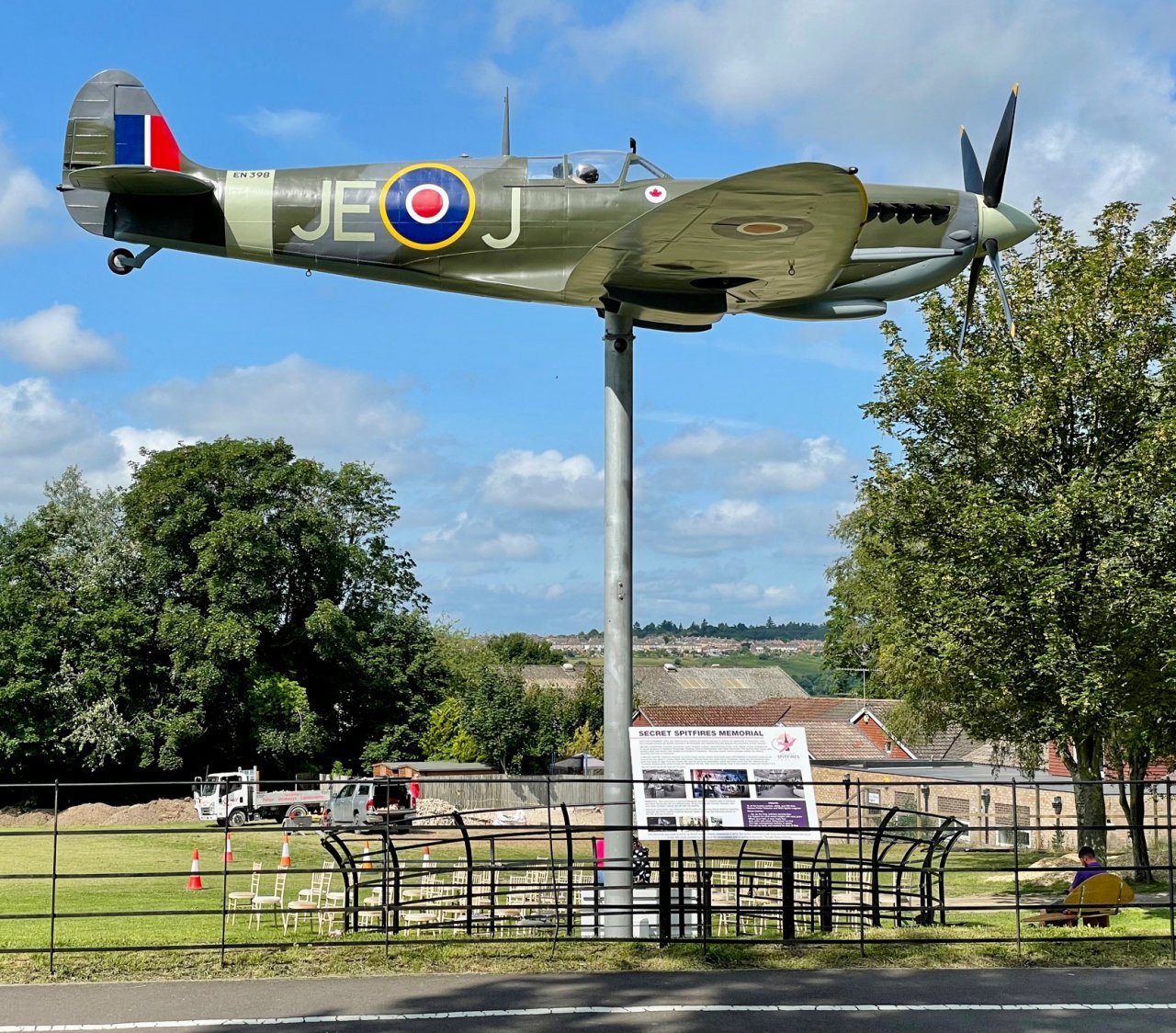 Spitfire, Spitfire (replica) flies in front of carburetor producer’s plant, ClassicCars.com Journal