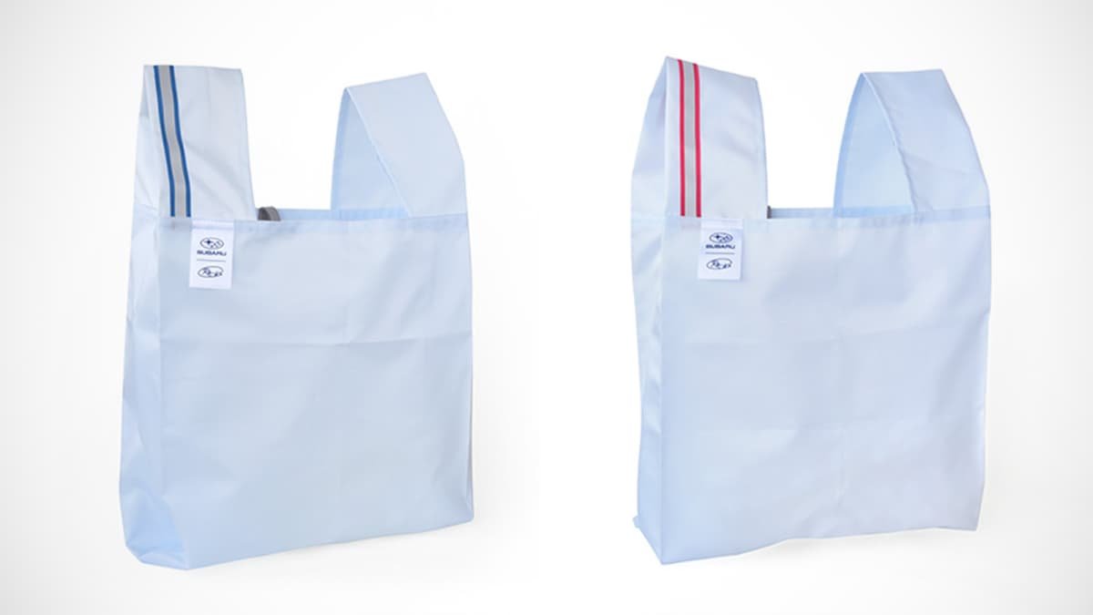 Subaru transforms leftover airbag fabric into shopping bags