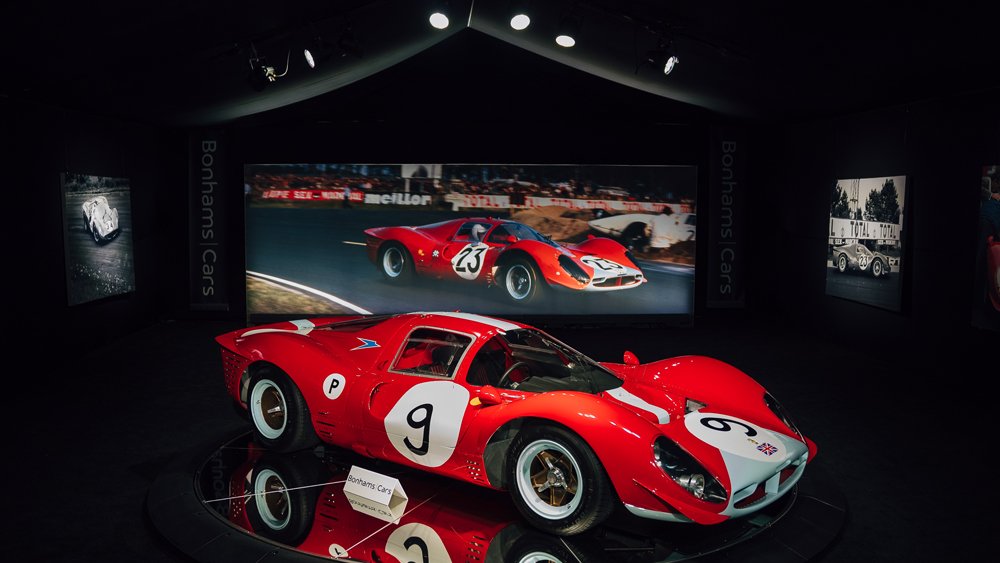 A 1967 Ferrari 412P Berlinetta.