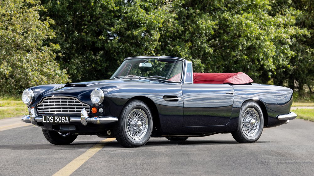 A 1963 Aston Martin DB4 Series V Convertible.