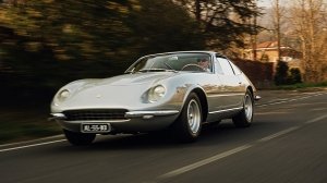 A front 3/4 view of the first Ferrari 365 GTB/4 prototype