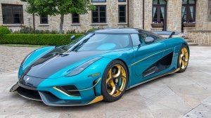 A front 3/4 view of the 2021 Koenigsegg Regera