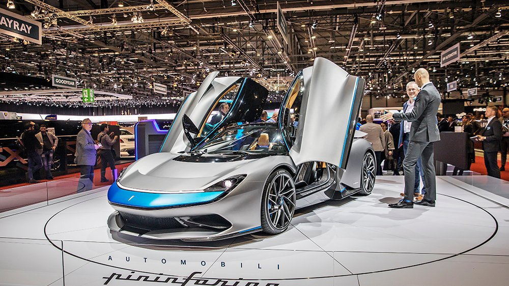The Pininfarina Battista at the Geneva International Motor Show in 2019