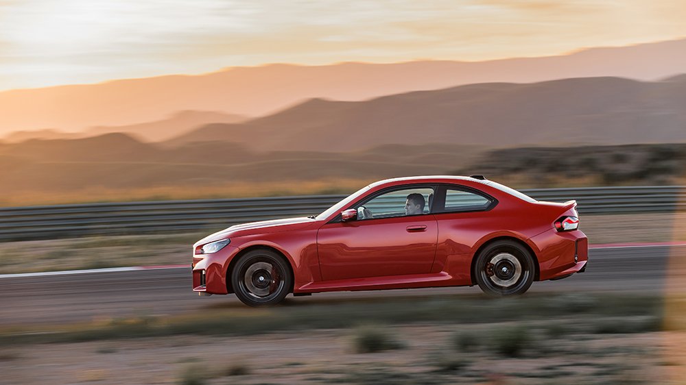 The 2023 BMW M2 from the side