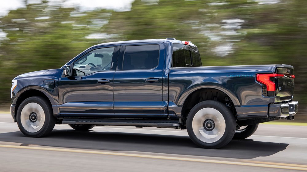 The Platinum edition of the all-electric Ford F-150 Lightning.