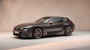 A front 3/4 view of the BMW Concept Touring Coupé