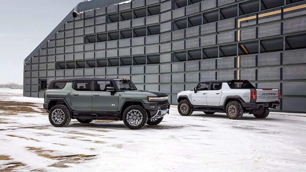 2024 Hummer EV SUV Edition 1 (left) and 2022 Hummer EV Edition 1