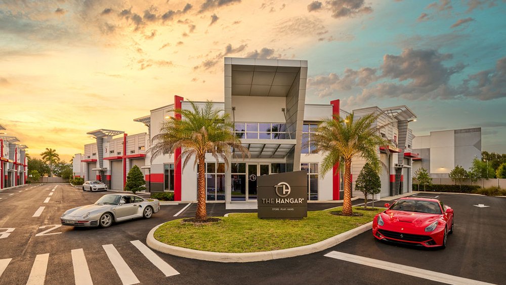 The Hangar, an enclave for cars and other collectibles, located in Riviera Beach, Fla.