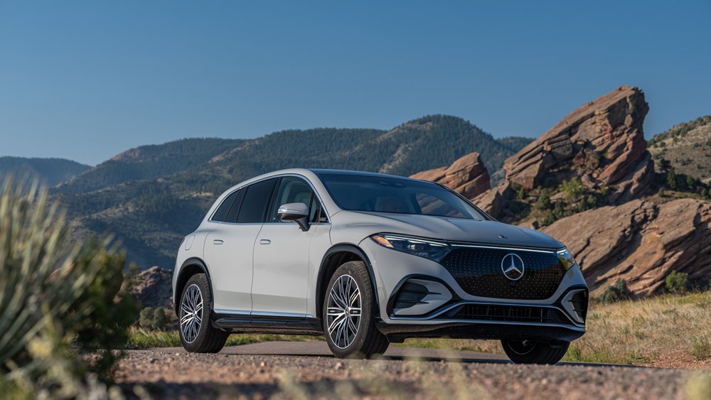 The Mercedes-Benz EQS SUV in Colorado.