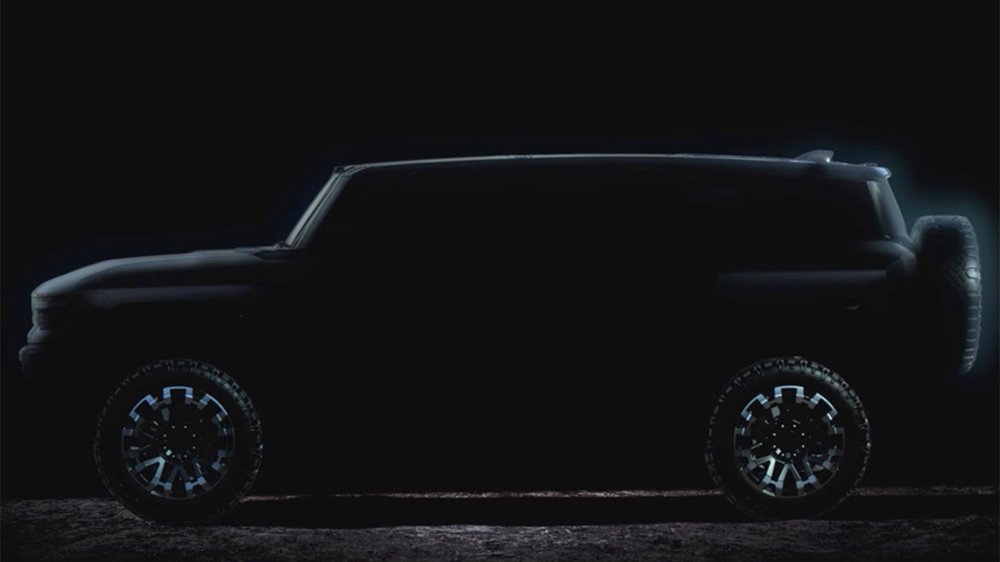 The profile of the new Hummer SUV
