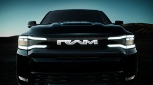 The 2025 Ram 1500 REV from the front