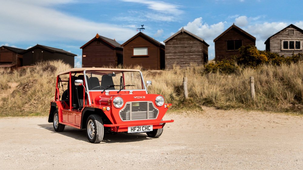 The Moke automobile by Moke International.