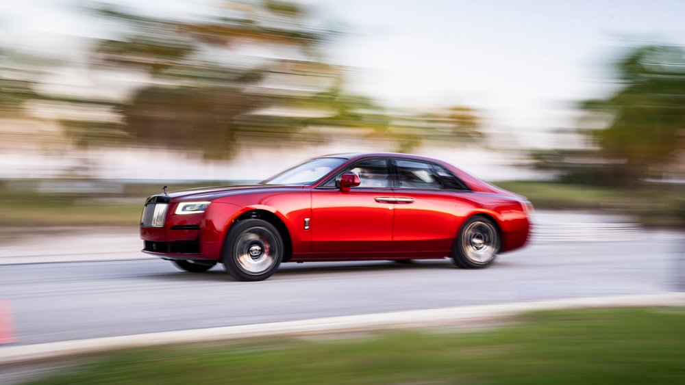 Driving the 2022 Rolls-Royce Black Badge Ghost in Miami.