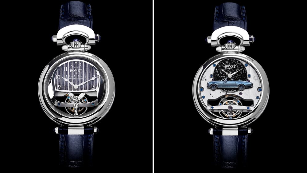 The gentleman's version of the bespoke Bovet 1822 watch that game with the Rolls-Royce Boat Tail