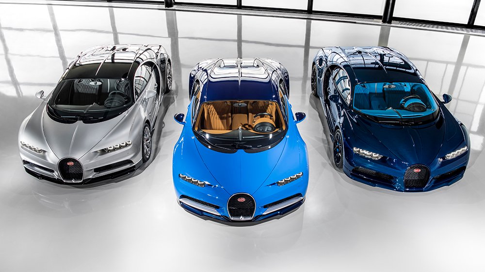 The first three Bugatti Chirons from 2017