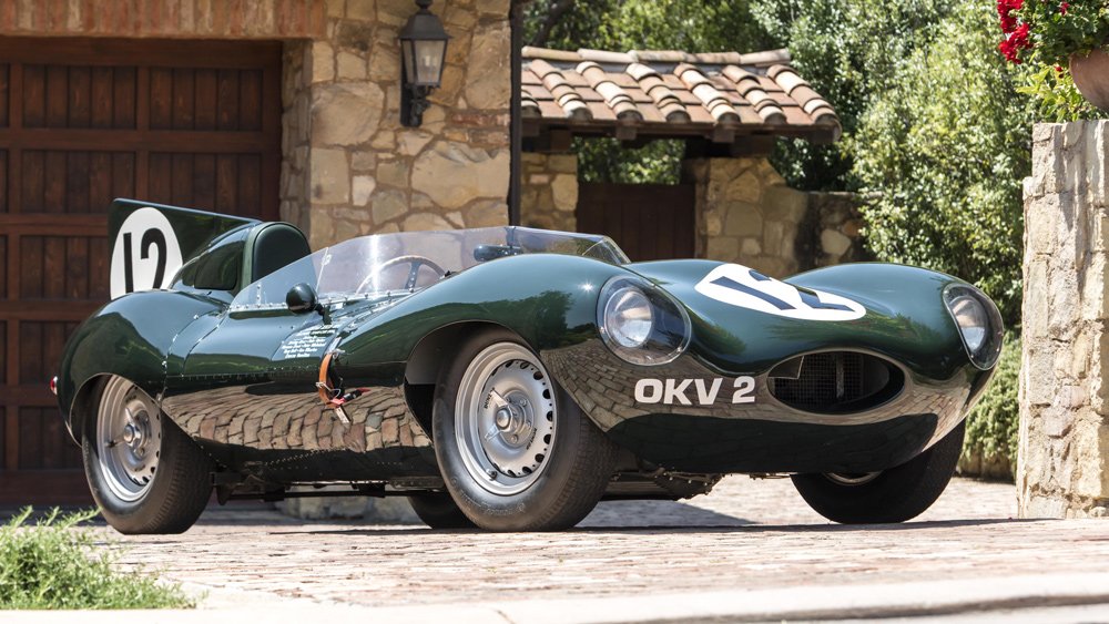 A 1954 Jaguar D-type race car.