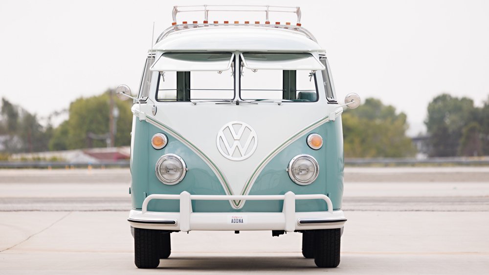 A 1962 Volkswagen Samba Microbus.