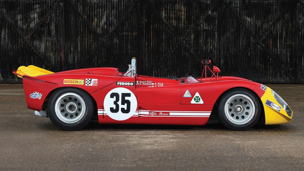 The 1969 Alfa Romeo Tipo 33/3 race car that was in the Steve McQueen movie