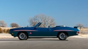 A 1970 Pontiac GTO Judge convertible.