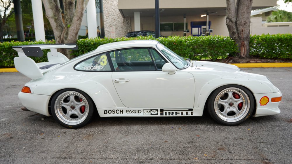 A 1995 Porsche 911 Cup 3.8 RSR Evo race car.